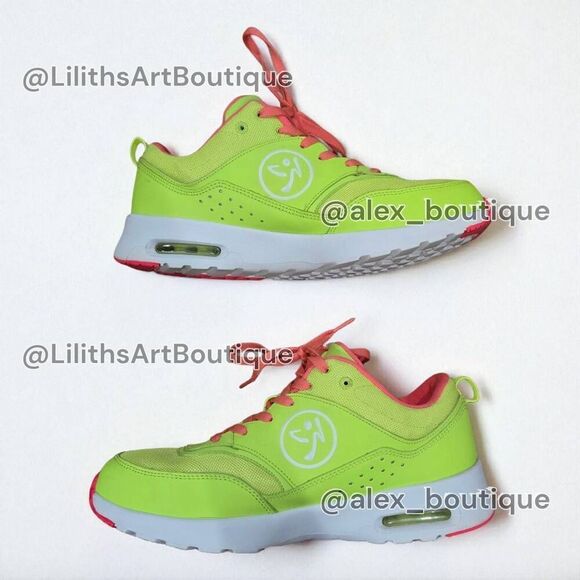 Zumba Air Classic Neon Lime Green Mid Top Sneakers Unisex Size 9 (F028) - Picture 6 of 12